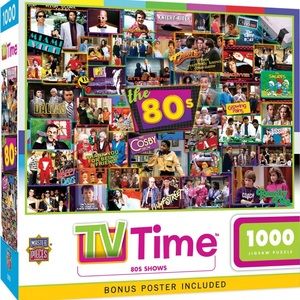 Adult Puzzles TV Time - 80's Shows 1000 Piece Adult Jigsaw Puzzle Game TIme